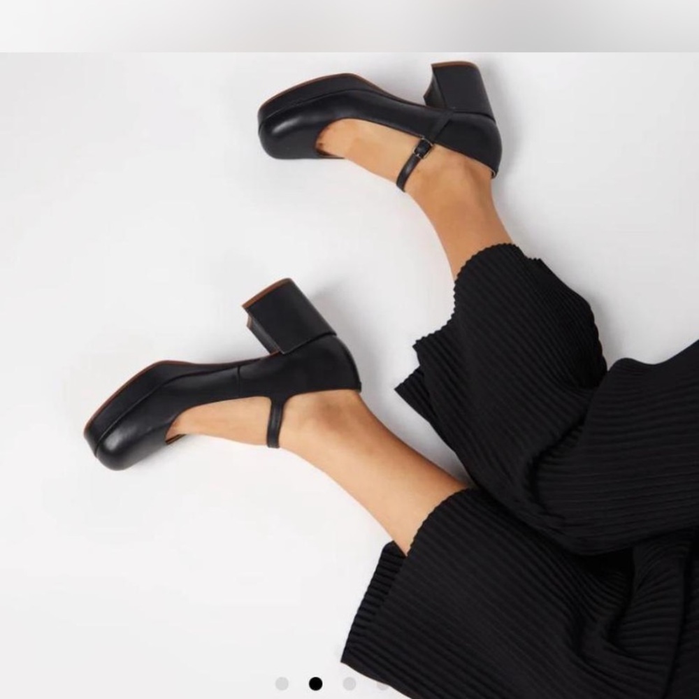Intentionally Blank Chunky Mary Jane Heels
